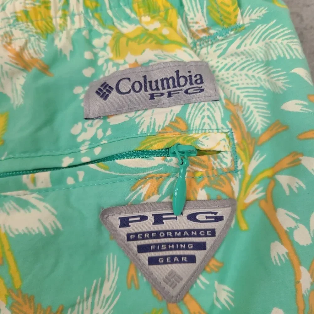 Columbia PFG Swim Trunks Mens Large 34 Omni-Shade Fishing Shorts‎ Hawaiian